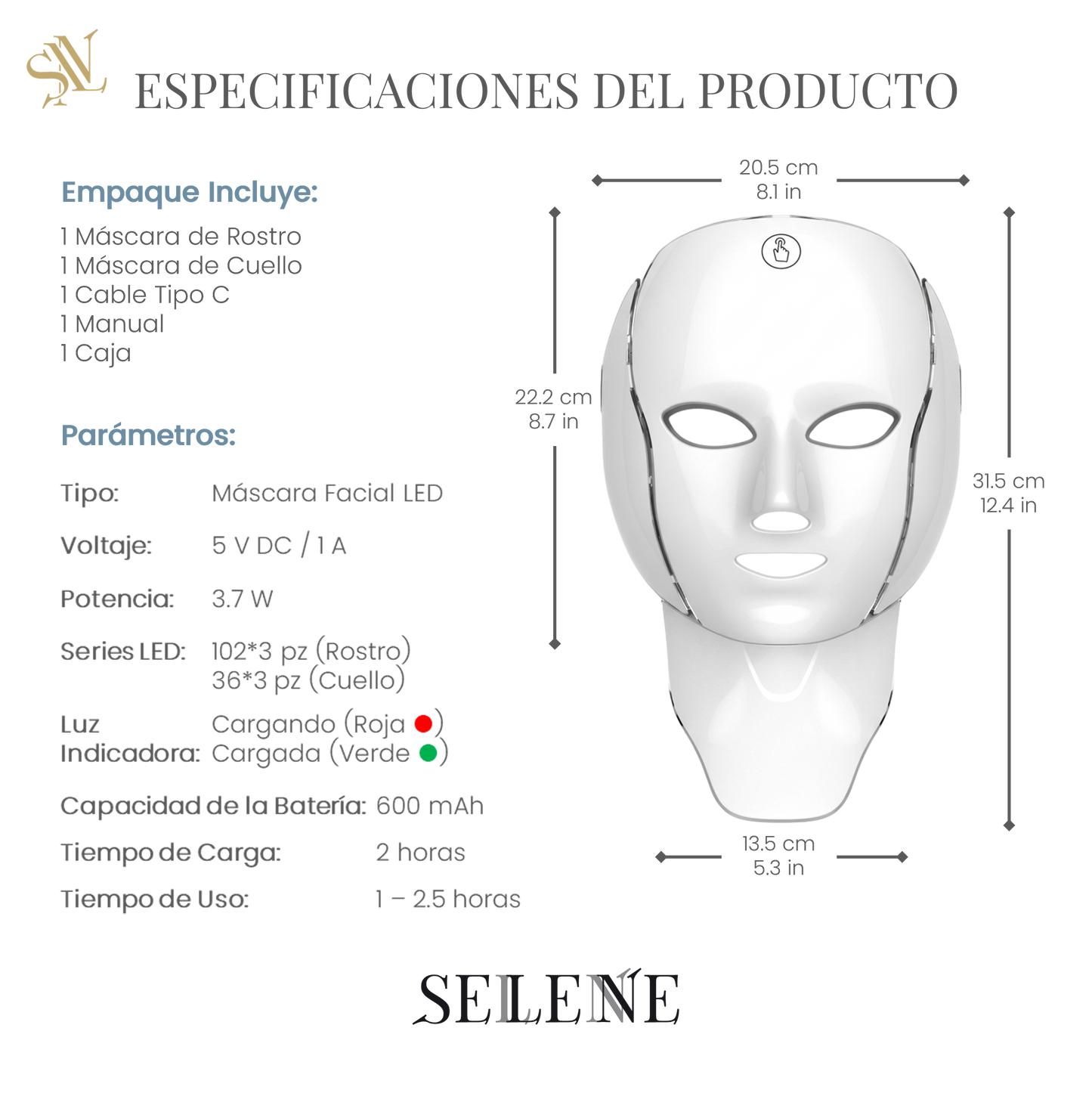 Máscara LED 7 en 1
